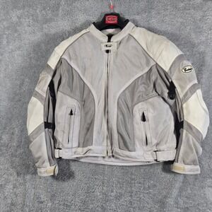 Cortech LRX Air Womens Motorcycle Jacket Grey White Mesh Padded Size 18 MPL
